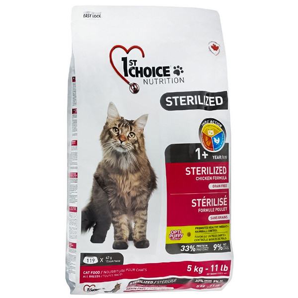1st Choice (Фест Чойс) Cat Adult Sterilized Chicken - Сухий корм для котів після стерилізації з куркою 5 кг