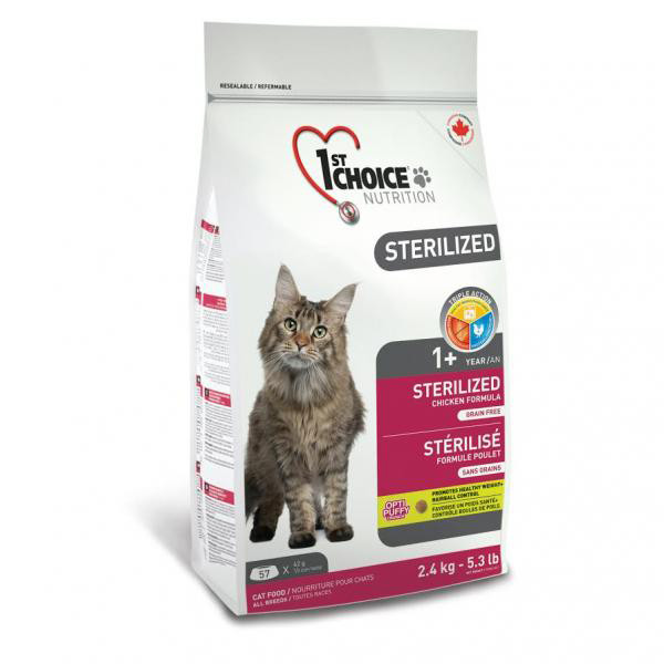 1st Choice (Фест Чойс) Cat Adult Sterilized Chicken - Сухий корм для котів після стерилізації з куркою 2.4 кг