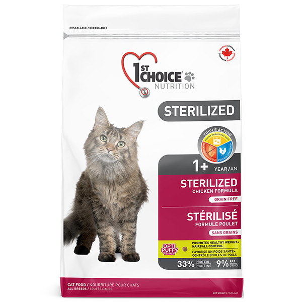 1st Choice (Фест Чойс) Cat Adult Sterilized Chicken - Сухий корм для котів після стерилізації з куркою 10 кг