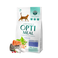 Optimeal (Оптимил) Cat Sterilised Salmon - Сухой корм для стерилизованных кошек с лососем 700 г