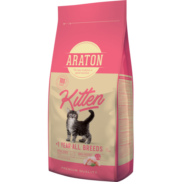 Araton (Аратон) Kitten With Poultry - Сухой корм для котят с птицей 15 кг