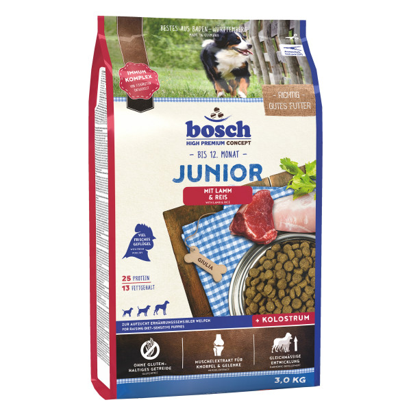 Bosch (Бош) HPC Junior Lamb&Rice - Cухой корм для щенков и юниоров всех пород ягненок рис 3кг