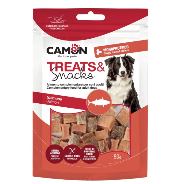 Camon (Камон) Dog Treats Small Dice With Salmon&Skin - Лакомство для собак маленькие кубики с лососем и кожей 80 г