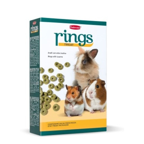 Padovan (Падован) Rabbit Rings - Дополнительный корм для кроликов и малых грызунов 150 г