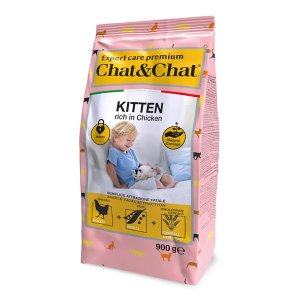 Gheda (Геда) Expert Premium Chat&Chat Kitten Chicken - Сухой корм для котят курица 900 г