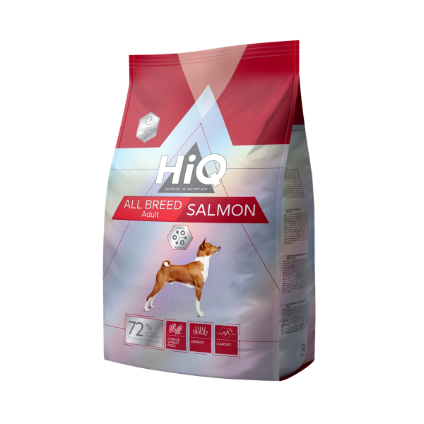 HiQ (Хай-Кью) Dog Adult All Breed With Salmon - Сухой корм для взрослых собак всех пород с мясом лосося 2.8 кг