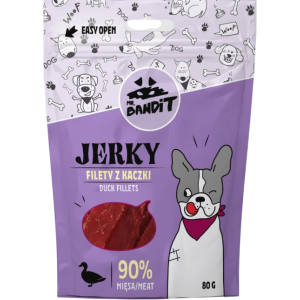 Mr. Bandit (Мр.Бандит) Dog Jerky Duck Fillets - Лакомство для собак джерки из утки 80 г
