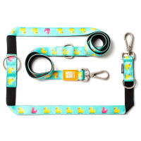 Max & Molly (Макс Молли) Multi-Function Leash Ducklings XS - Многофункциональный поводок для собак с принтом утята