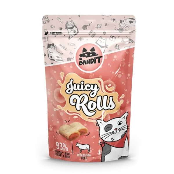 Mr. Bandit (Мр. Бандит) Cat Juicy Rolls Beef - Лакомство для кошек сочные роллы с говядиной 40 г