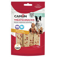 Camon (Камон) Dog Treats Jerky With Beef Skin&Chicken - Лакомство для собак джерки с говяжьей кожей и курицей 100 г