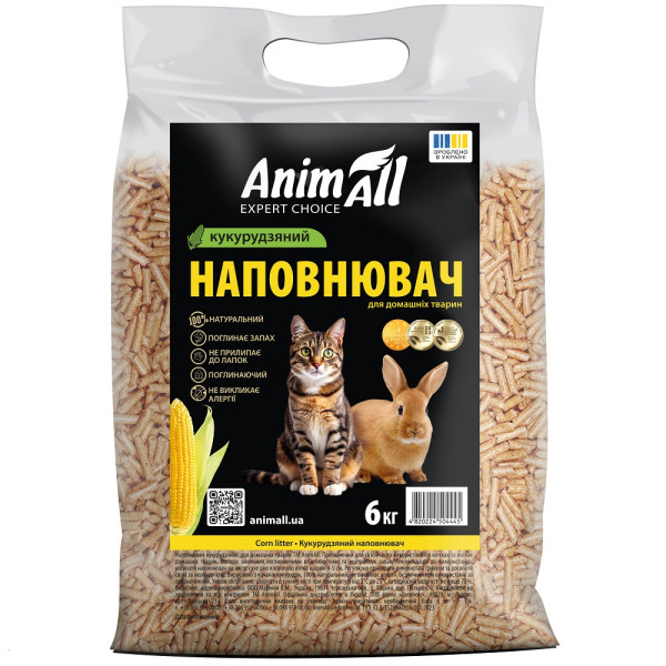AnimAll - Кукурузный наполнитель для животных 6 кг