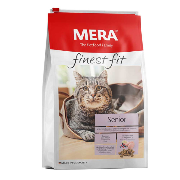 Mera (Мера) Cat Senior Finest Fit - Сухой корм для кошек со свежим мясом птицы и лесными ягодами 0.4 кг
