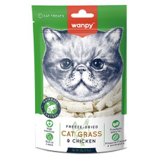 Wanpy (Ванпі) Cat Grass & Chicken - Сублімовані ласощі для котів з куркою 20 г