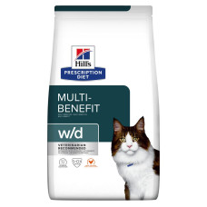 Hill’s (Хилс) Prescription Diet Cat Chicken W/D Multi-Benefit Adult - Сухой лечебный корм для взрослых котов с сахарным диабетом с мясом курицы 3 кг