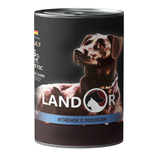 Landor Adult Dog Lamb And Salmon - Вологий корм для дорослих собак усіх порід з ягням та лососем 0.4 кг