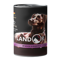 Landor Adult Dog Lamb And Turkey - Вологий корм для дорослих собак усіх порід з ягням та індичкою 0.4 кг