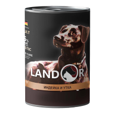 Landor Adult Dog Turkey And Duck - Вологий корм для дорослих собак усіх порід з індичкою та качкою 0.4 кг