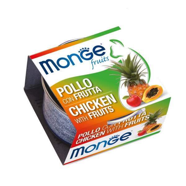 Monge (Монж) Fruits Cat Chicken & Fruits Adult - Влажный корм для взрослых котов с мясом курицы и фруктами 80 г
