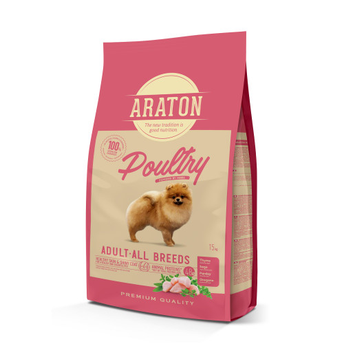 Araton (Аратон) Dog Adult All Breed With Poultry - Сухий корм для дорослих собак всіх порід з м’ясом птиці 15 кг