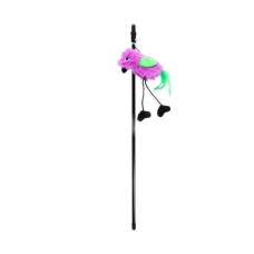 Hippie Pet (Хіппі Пет) Fishing Rod With Bird Purple - Іграшка для котів вудка з пташкою фіолетова 48 см