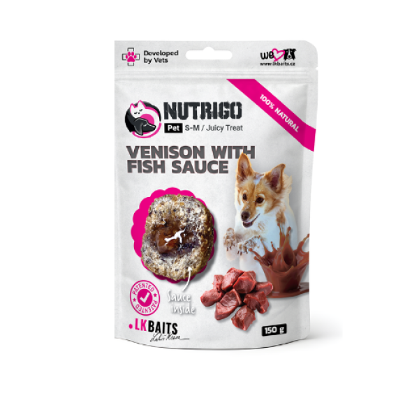 LК Baits (ЛК Бейст) Dog Nutrigo Adult Small & Medium Breed Venision & Fish Sauce - Лакомства для взрослых собак мелких и средних пород для дрессировки с мясом дичи и рыбным соусом 150 г