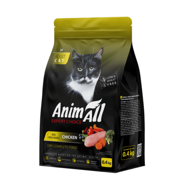 Animall (Энимал) Cat Fresh Chicken - Сухой корм для кошек со свежей курицей 400 г