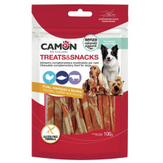 Camon (Камон) Dog Treats Strips With Chicken, Cod&Beef - Ласощі для собак сріпси з куркою, тріскою та яловичиною 100 г