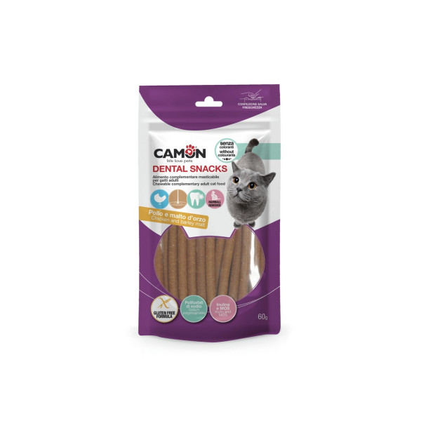 Camon (Камон) Cat Treats Sticks With Chicken&Malt Flavor - Лакомство для кошек палочки с курицей и вкусом солода 60 г