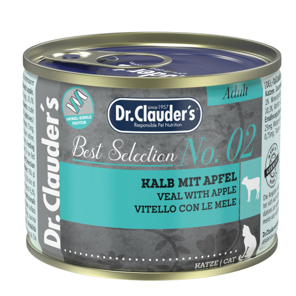 Dr.Clauder's (Клаудер) Best Selection №2 Veal & Apple - Влажный корм для кошек с телятиной и яблоком 200 г