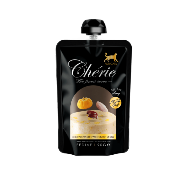 Cherie (Чери) Cat Grain Free Chicken & Pumpkin Mousse All Life Stages - Влажный беззерновой корм для котов всех возрастов мусс с мясом курицы и тыквой 90 г