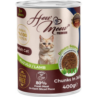 How Meow (Хау Мяу) - Влажный премиум корм для кошек с курицей 400 г