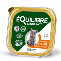 Equilibre & Instinct (Эквилибре & Инстинкт) Kitten Poultry & Carrot - Влажный корм для котят с домашней птицей и морковью 85 г
