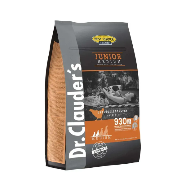Dr.Clauder’s (Клаудер) Best Choice Dog Poultry & Rice Junior Medium - Сухой корм для щенков мелких и средних пород возрастом от 2 до 12 месяцев с мясом птицы и рисом 4 кг