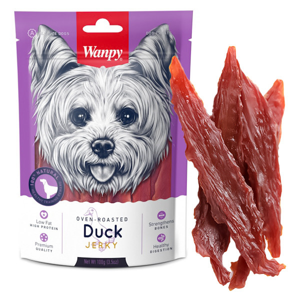 Wanpy (Ванпи) Duck Jerky Dog - Лакомство для собак, филе утки вяленое 100 г