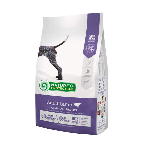 Nature\'s Protection (Натур Протекшн) Adult Lamb All Breeds - Сухой корм для взрослых собак всех пород с ягненком 4 кг