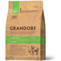 Grandorf (Грандорф) Lamb & Turkey Adult Mini - Сухий гіпоалергенний корм для дорослих собак малих порід з м’ясом ягняти та індички 8 кг