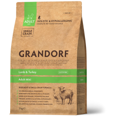 Grandorf (Грандорф) Lamb & Turkey Adult Mini - Сухий гіпоалергенний корм для собак малих порід з ягнятком та індичкою 8 кг