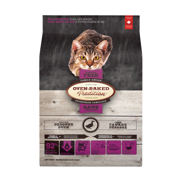 Oven-Baked (Овен-Бейкд) Tradition Grain Free Cat Adult Duck - Сухий беззерновий корм для дорослих котів з м’ясом качки 2.27 кг