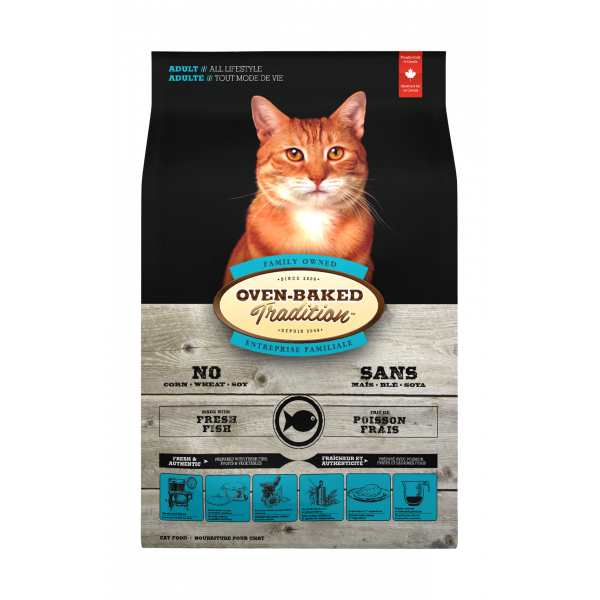 Oven-Baked (Овен-Бэйкд) Tradition Cat Adult Fish - Сухой корм для взрослых котов с мясом рыбы 4.54 кг