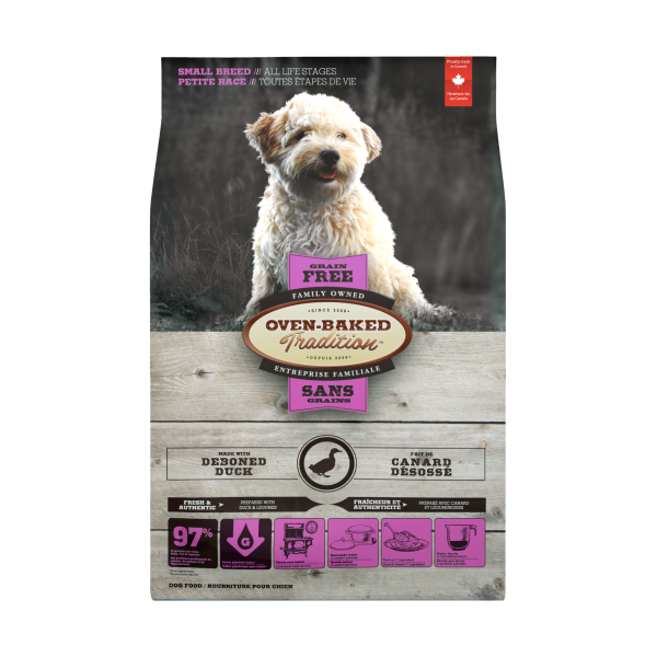 Oven-Baked (Овен-Бэйкд) Tradition Dog Adult Small Breed Grain Free Duck - Сухой беззерновой корм для взрослых собак мелких пород с мясом утки 4.54 кг