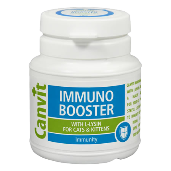 Canvit (Канвит) Immuno Booster - Кормовая добавка для поддержания иммунитета с L-лизином и куркумином для кошек и котят 230 г