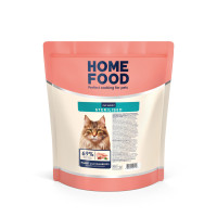 Home Food (Хоум Фуд) Cat Adult for Sterilised Rabbit&Cranberries - Сухой корм для стерилизованных котов кролик и клюква 200 г