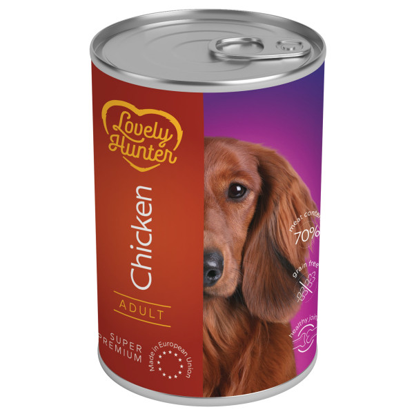Lovely Hunter (Лавли Хантер) Dog Adult With Chicken - Влажный корм для взрослых собак с курицей 400 г