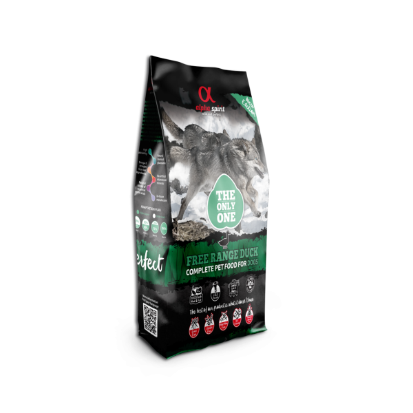Alpha Spirit (Альфа Спирит) The Only Free Range One Duck - Сухой корм для собак всех пород и всех стадий жизни с уткой 12 кг