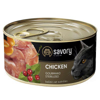 Savory (Сейвори) With Chicken - Влажный корм для стерилизованных кошек, с курицей, 200 г