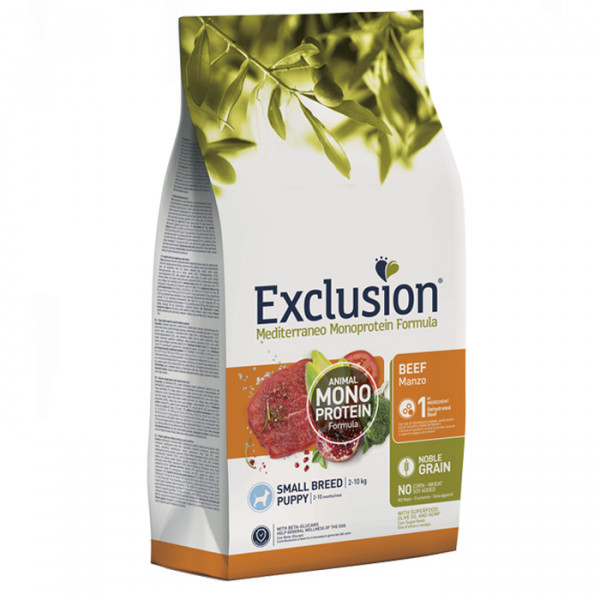 Exclusion (Эксклюжн) Dog Puppy Beef Small Breed - Сухой корм для щенков мелких пород с мясом говядины 500 г