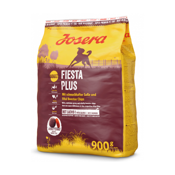 Josera (Йозера) FiestaPlus - Сухий корм для вибагливих собак з птахом та лососем 0.9 кг
