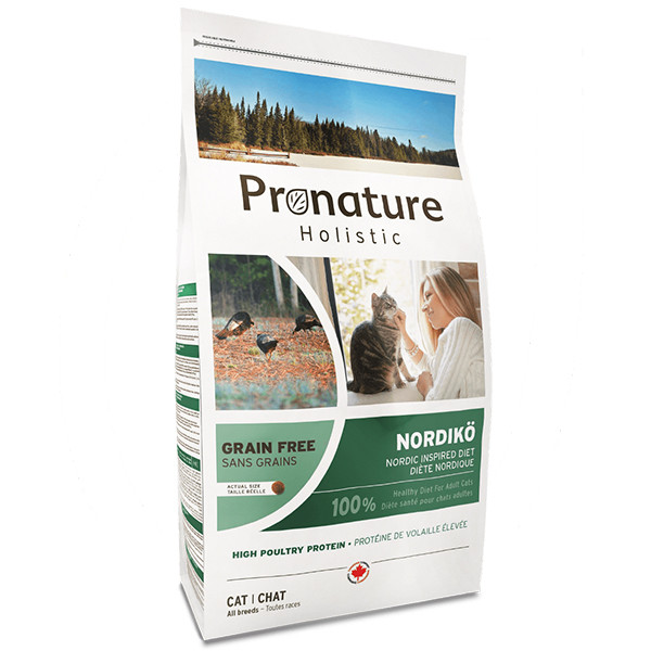 Pronature Holistic (Пронатюр Холистик) Nordikо - Сухой беззерновой корм для котов с индейкой и ягодами 2 кг