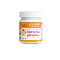 Dolfos (Долфос) Dog Dolvit Beta Carotene & Biotin Forte Mini - Добавка для собак любого возраста маленьких пород для поддержки сухожильного аппарата, блеска шерсти и сокращения срока линьки 90 таб.