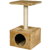 Flamingo (Фламинго) Scratching tree Sassiere Beige & Ecru - Домик когтеточка для котов 30х30х54.5 см, бежевый